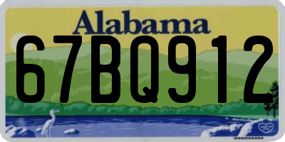 AL license plate 67BQ912