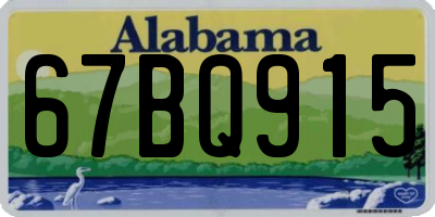 AL license plate 67BQ915