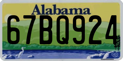 AL license plate 67BQ924