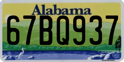 AL license plate 67BQ937