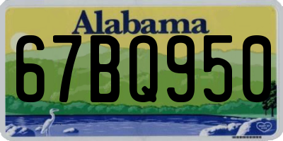 AL license plate 67BQ950