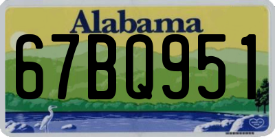 AL license plate 67BQ951