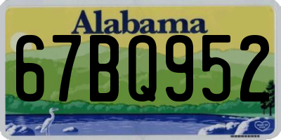 AL license plate 67BQ952