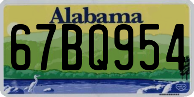 AL license plate 67BQ954