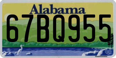 AL license plate 67BQ955