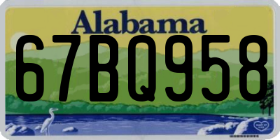 AL license plate 67BQ958