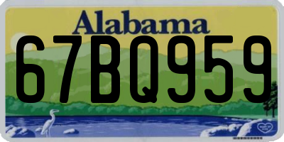 AL license plate 67BQ959