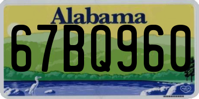 AL license plate 67BQ960