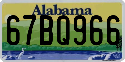 AL license plate 67BQ966