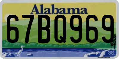 AL license plate 67BQ969