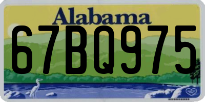 AL license plate 67BQ975