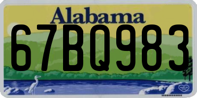 AL license plate 67BQ983