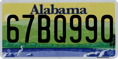 AL license plate 67BQ990