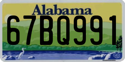 AL license plate 67BQ991