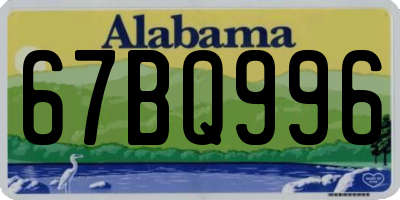 AL license plate 67BQ996