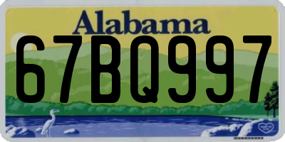 AL license plate 67BQ997
