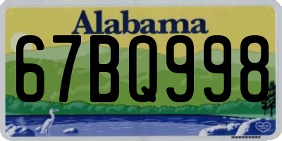 AL license plate 67BQ998