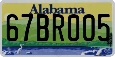 AL license plate 67BR005