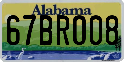 AL license plate 67BR008