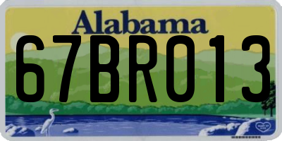 AL license plate 67BR013