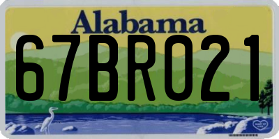 AL license plate 67BR021