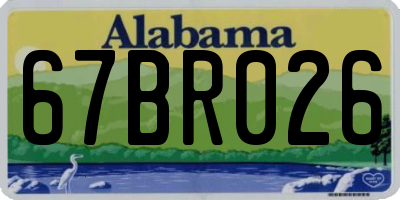 AL license plate 67BR026