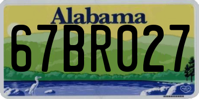 AL license plate 67BR027