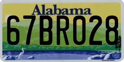 AL license plate 67BR028