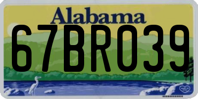 AL license plate 67BR039