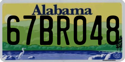 AL license plate 67BR048