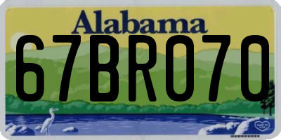 AL license plate 67BR070