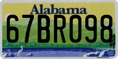 AL license plate 67BR098