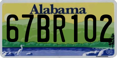 AL license plate 67BR102