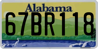 AL license plate 67BR118