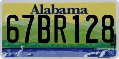 AL license plate 67BR128