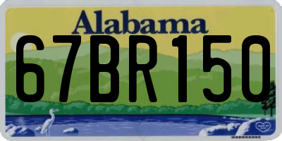 AL license plate 67BR150