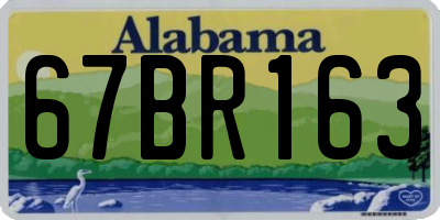 AL license plate 67BR163
