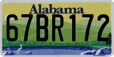 AL license plate 67BR172
