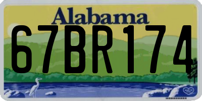 AL license plate 67BR174