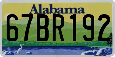 AL license plate 67BR192