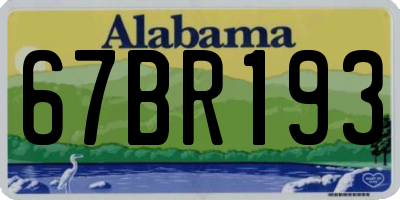 AL license plate 67BR193