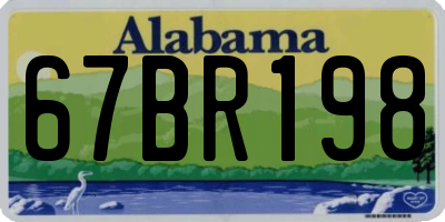 AL license plate 67BR198