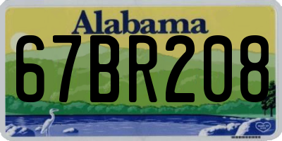 AL license plate 67BR208