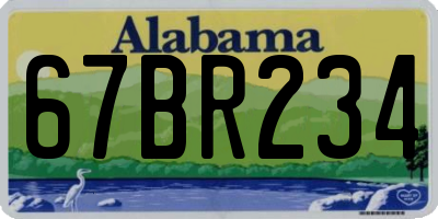 AL license plate 67BR234