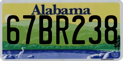 AL license plate 67BR238
