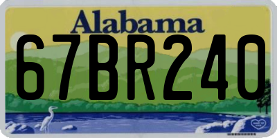 AL license plate 67BR240
