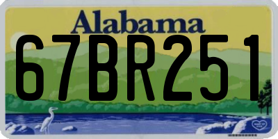 AL license plate 67BR251