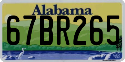 AL license plate 67BR265