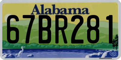 AL license plate 67BR281