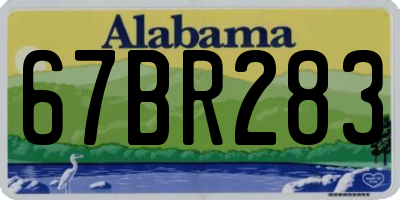 AL license plate 67BR283